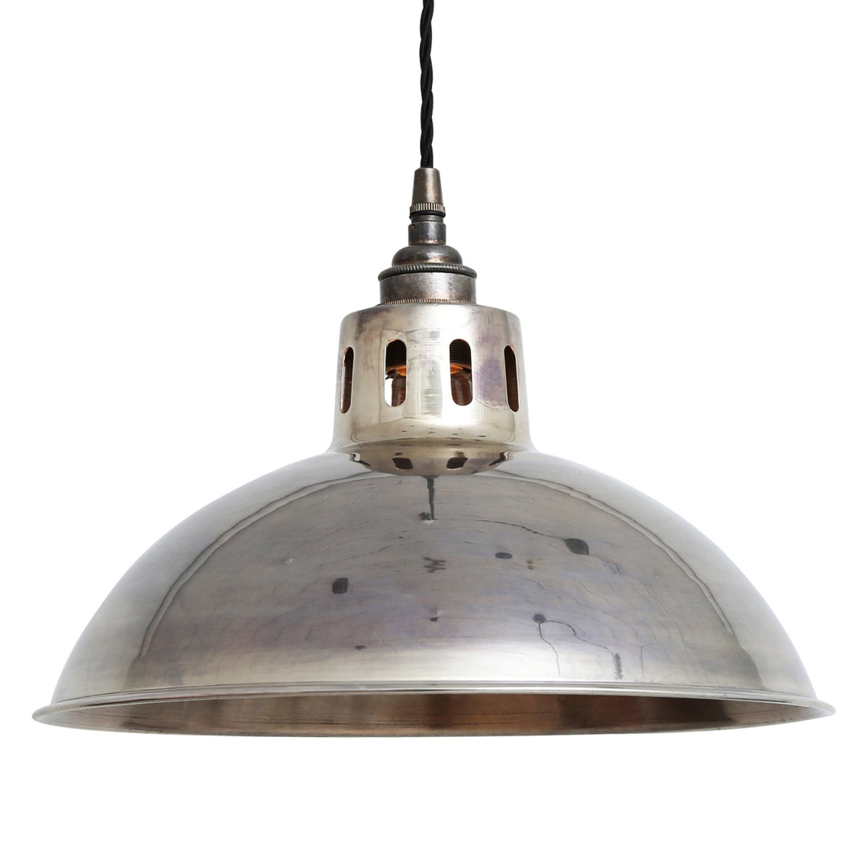 Paris Industrial Pendant Light in Antique Silver