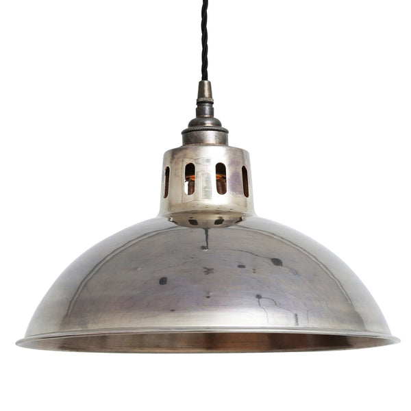Paris Industrial Pendant Light in Antique Silver