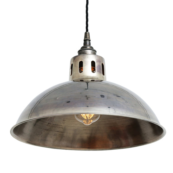 Paris Industrial Pendant Light in Antique Silver