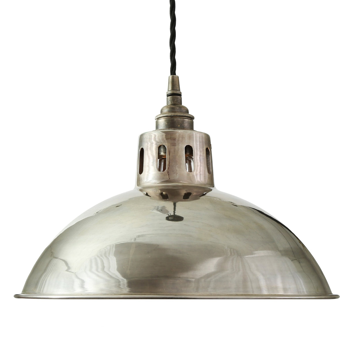 Paris Industrial Pendant Light in Antique Silver