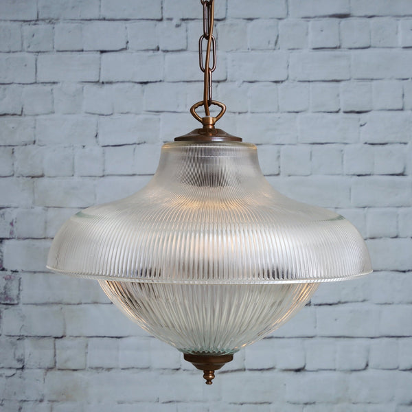Essence Double Prismatic Pendant Light in Antique Brass