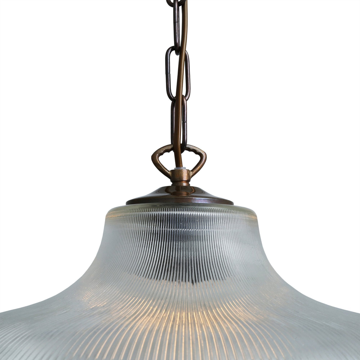 Essence Double Prismatic Pendant Light in Antique Brass