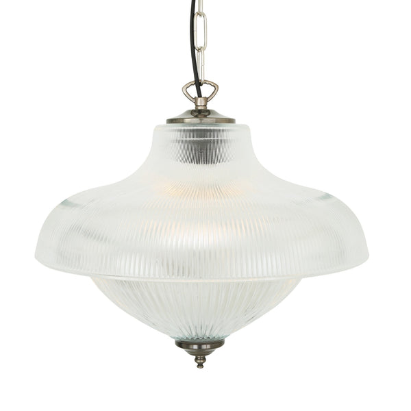 Essence Double Prismatic Pendant Light in Antique Silver
