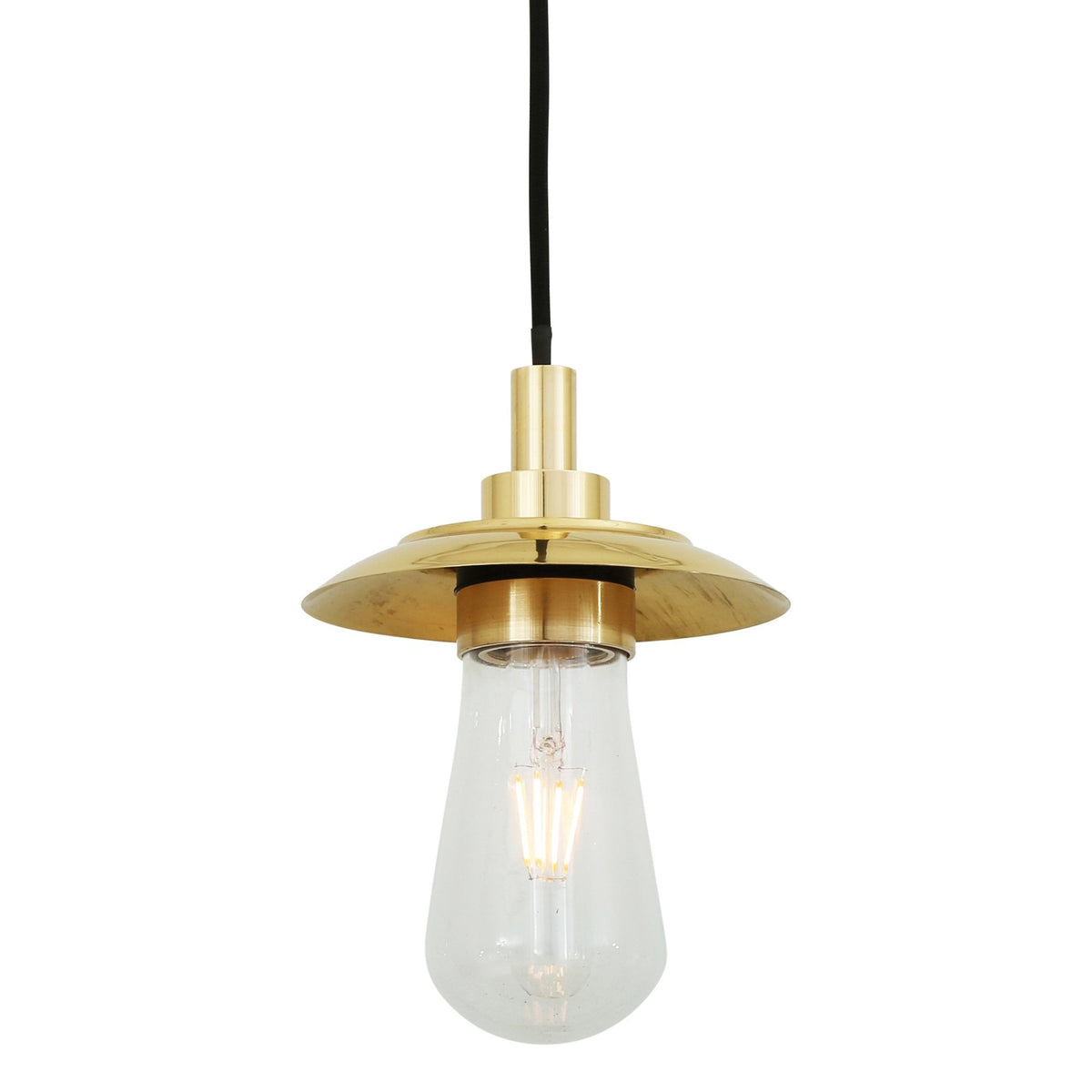 Ren IP65 Pendant Light in Polished Brass