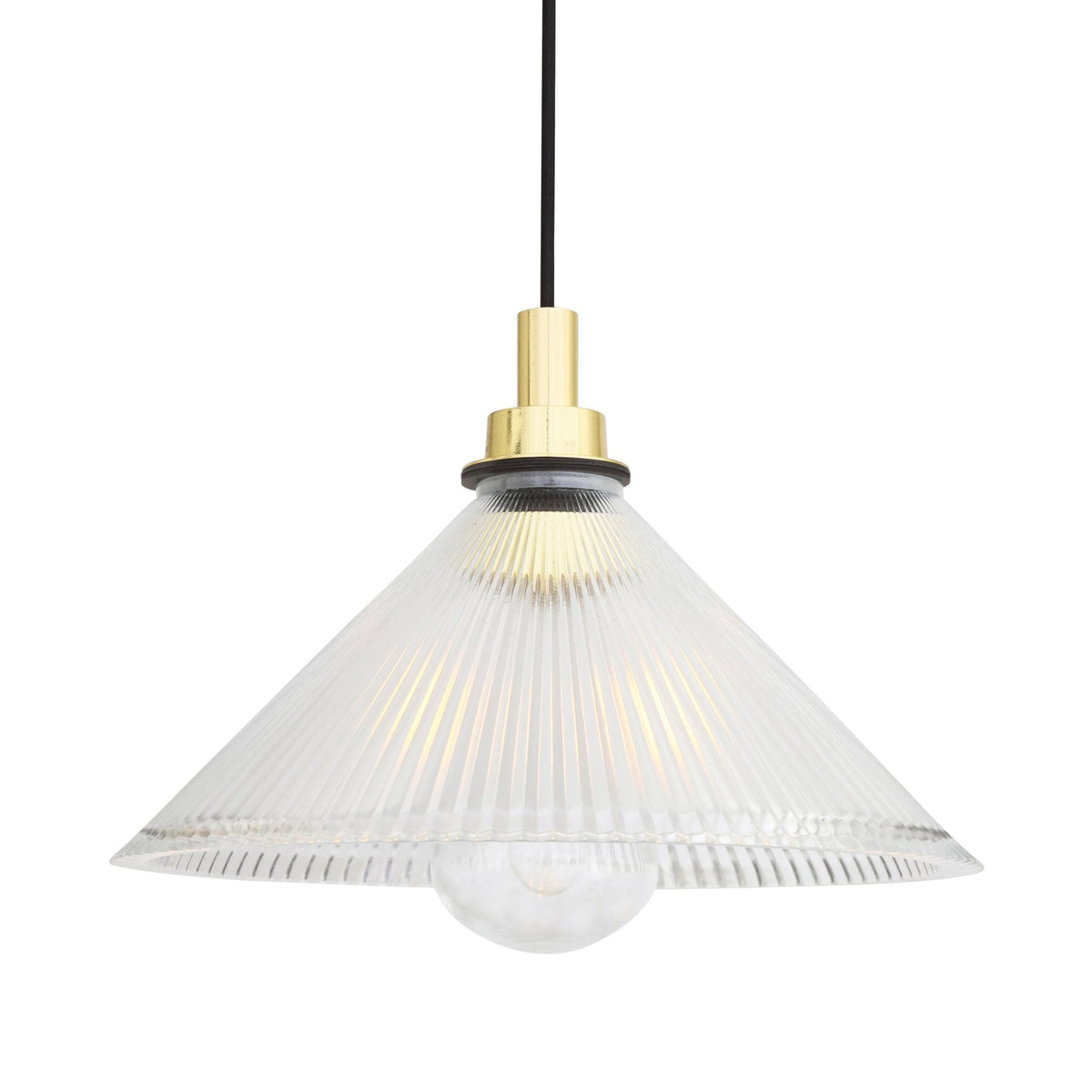 Beck IP65 30cm Pendant Light with Polished Brass Detail