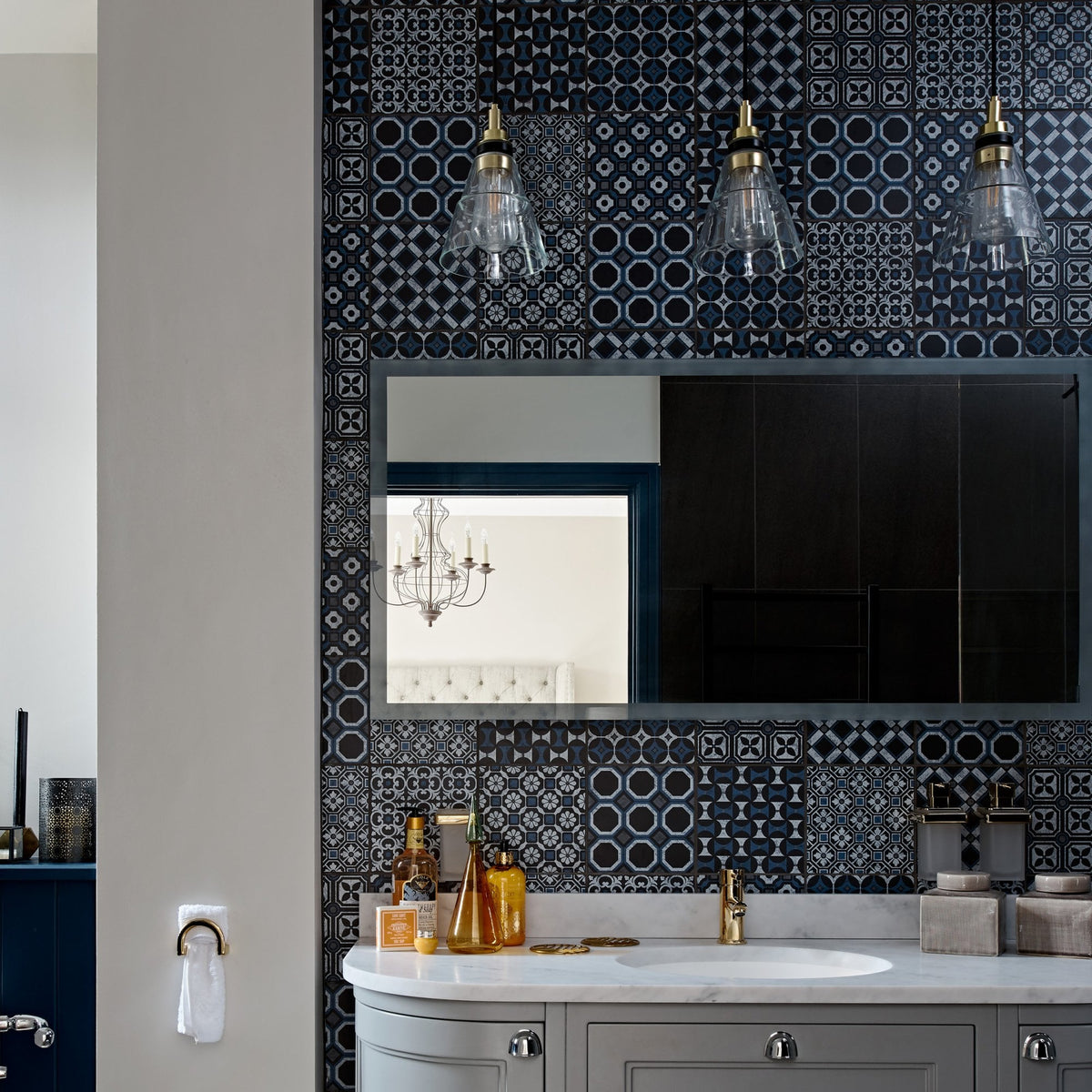 Kairi IP65 Pendant Light with Antique Brass Detail