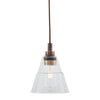 Kairi IP65 Pendant Light with Antique Brass Detail