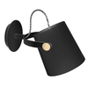 Nordica Adjustable Wall Light in Black and Beech Wood
