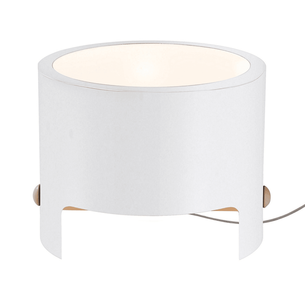 Cube 300 Large Table Lamp in White and Wood