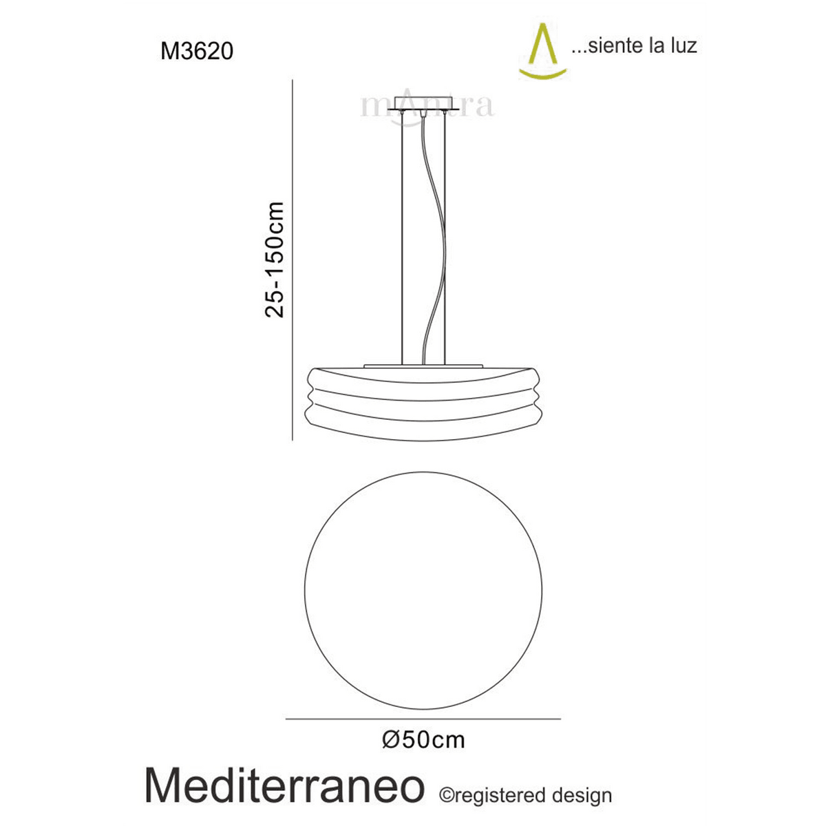 Mediterraneo 3 Light Large Pendant in Chrome and Frosted Glass