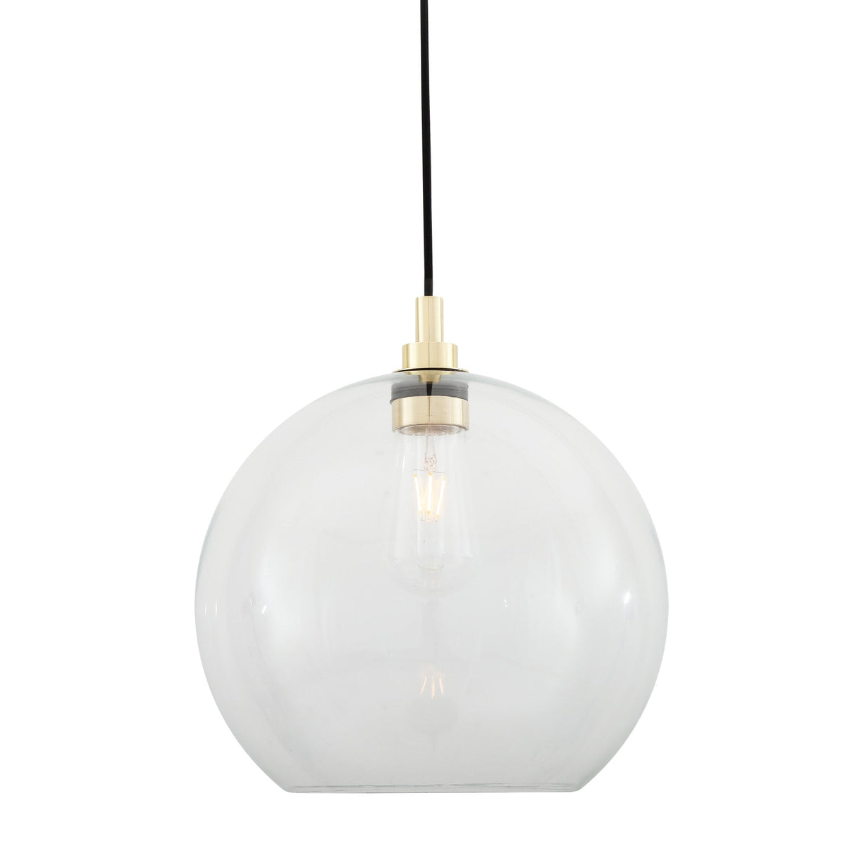 Leith 35cm IP65 Pendant Light in Polished Brass