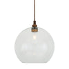 Leith 35cm IP65 Pendant Light in Antique Brass