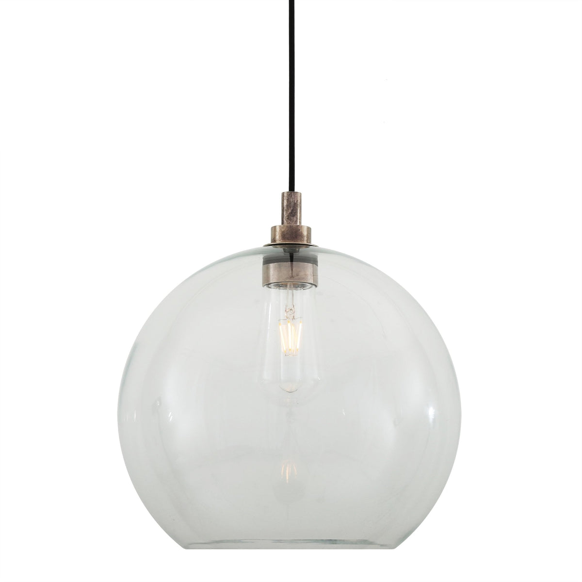 Leith 35cm IP65 Pendant Light in Antique Silver