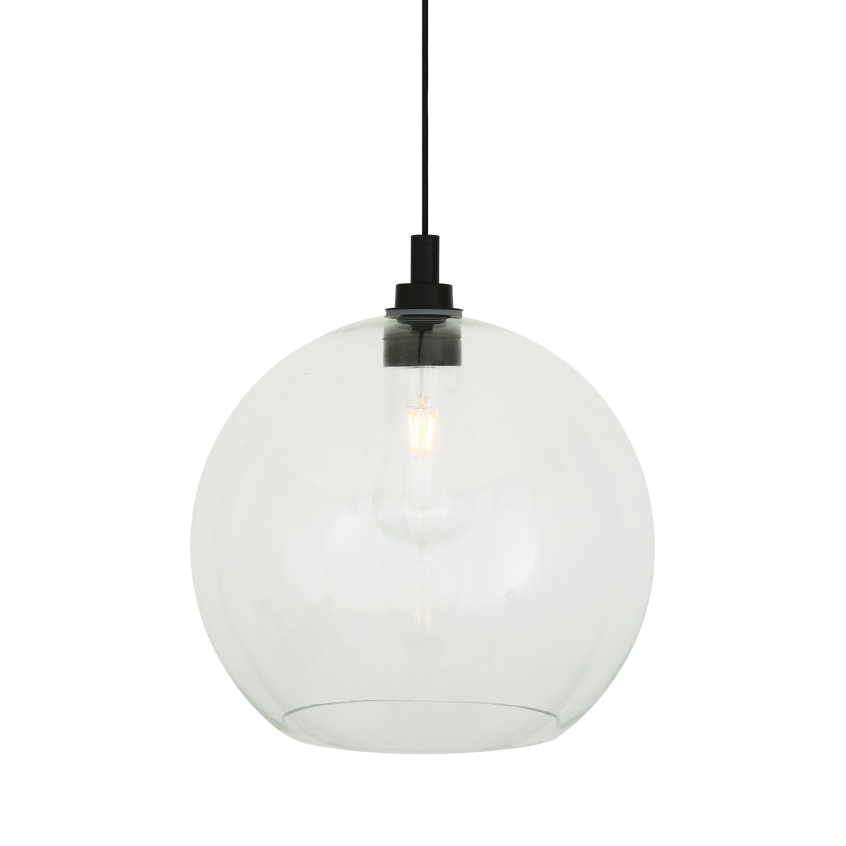 Leith 35cm IP65 Pendant Light in Matt Black