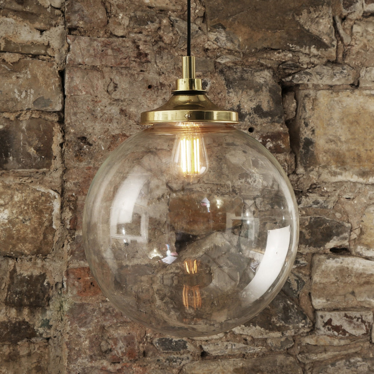 Laguna Pendant Light IP44 35cm in Polished Brass