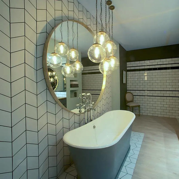 Laguna Pendant Light IP44 30cm in Antique Silver