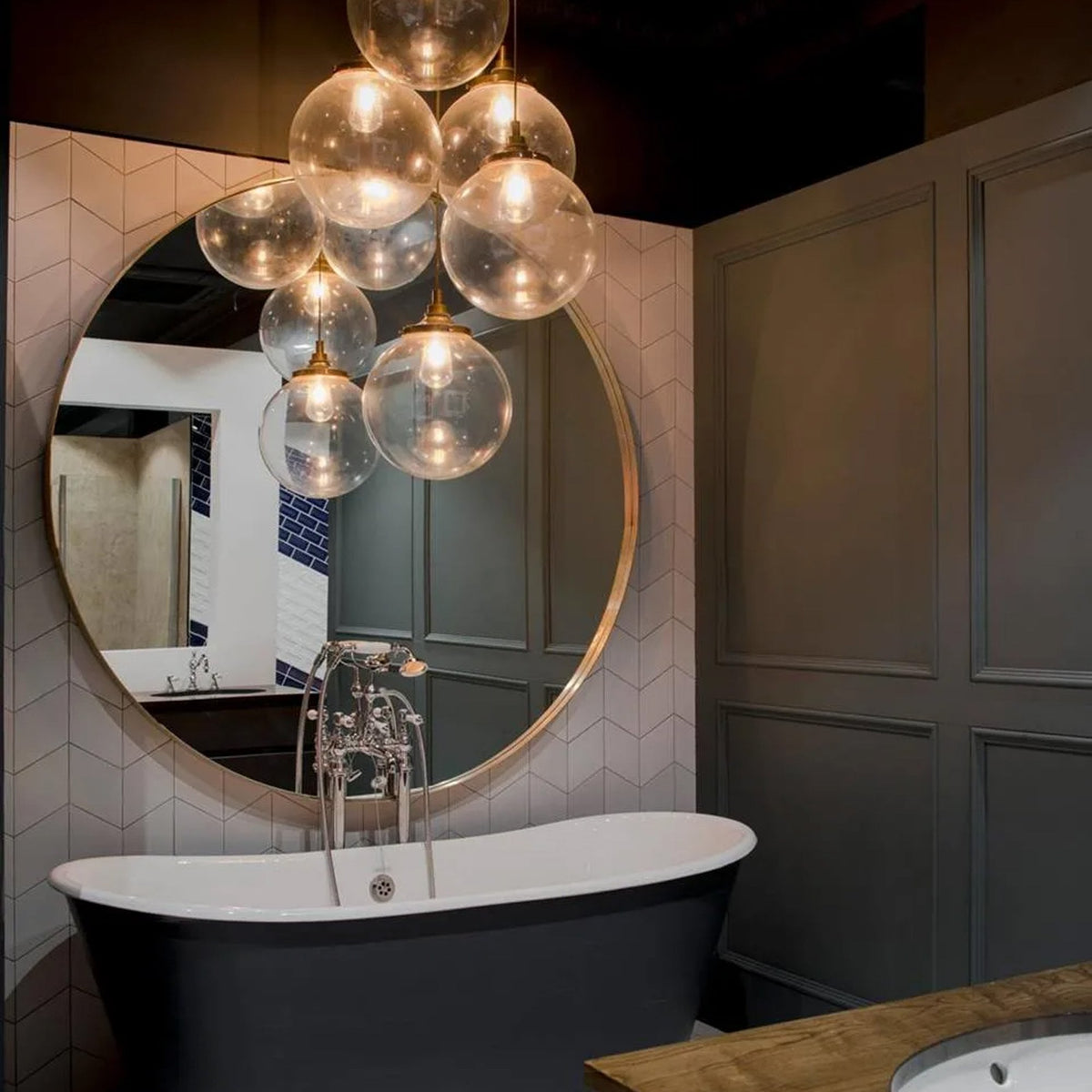 Laguna Pendant Light IP44 25cm in Polished Brass