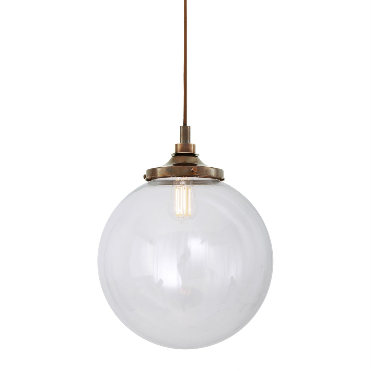 Laguna Pendant Light IP44 35cm in Antique Brass
