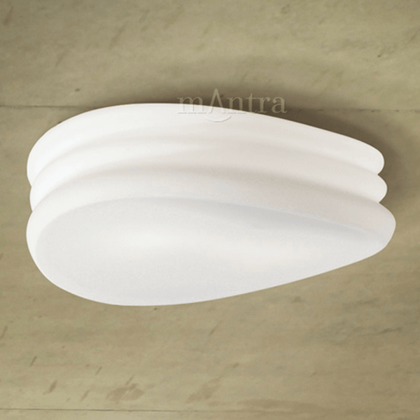 Mediterraneo Medium Ceiling or Wall Light in Chrome and Frosted Glass