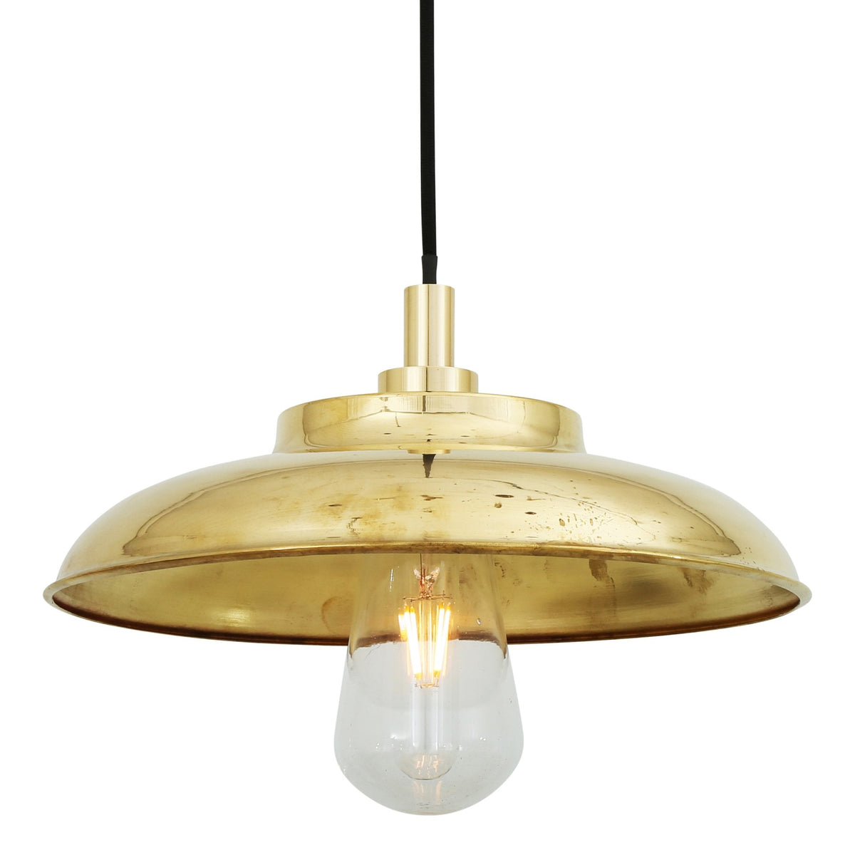 Darya 32cm IP65 Pendant Light in Polished Brass