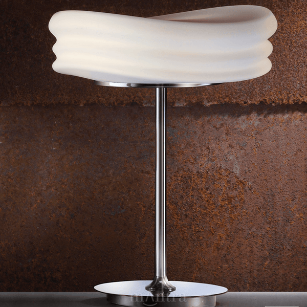 Mediterraneo Medium Table Lamp in Chrome and Frosted Glass