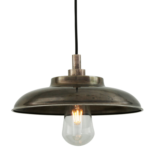 Darya 32cm IP65 Pendant Light in Antique Silver