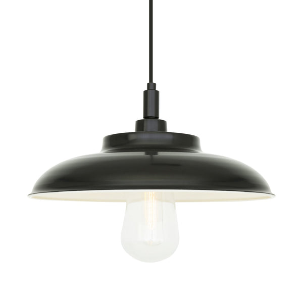 Darya 32cm IP65 Pendant Light in Matt Black