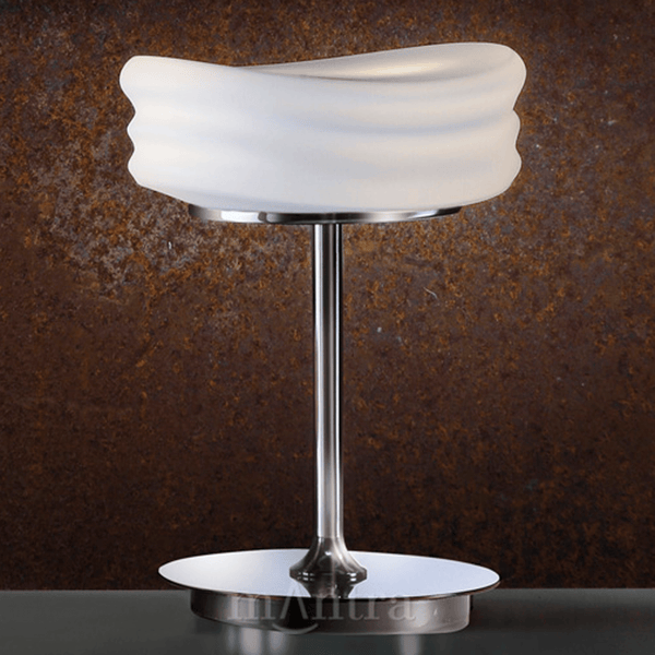 Mediterraneo Small Table Lamp in Chrome and Frosted Glass