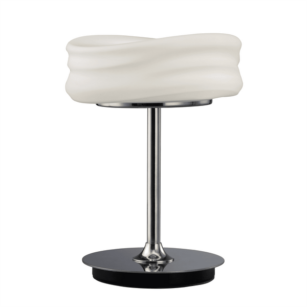 Mediterraneo Small Table Lamp in Chrome and Frosted Glass