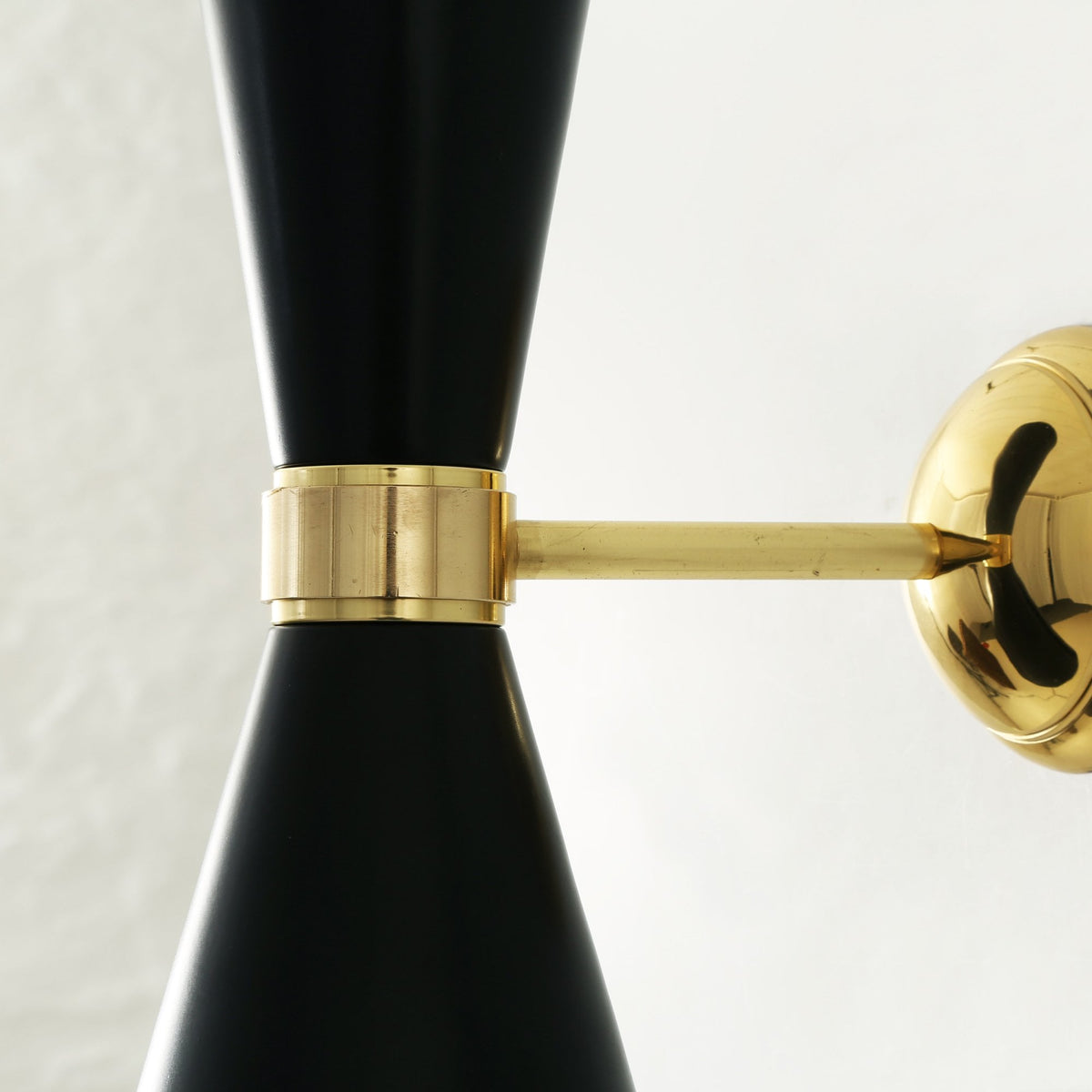 Cairo Wall Light in Matt Black and Polished Brass