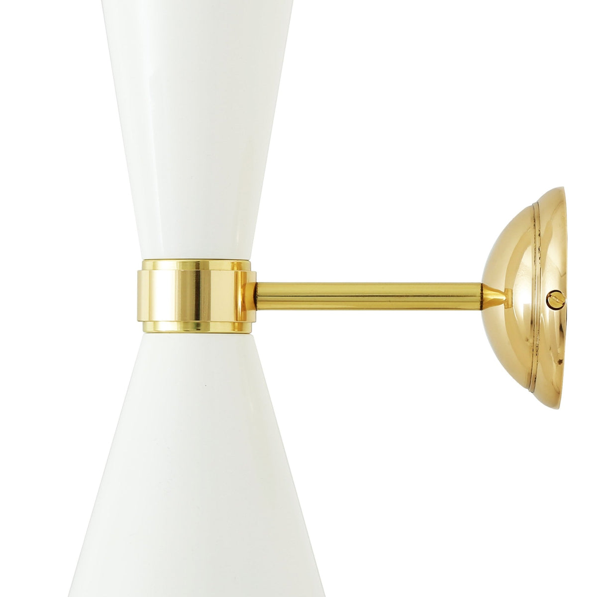 Cairo Wall Light in White and Polished Brass
