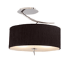 Eve Semi Flush Ceiling Light in Chrome with Black Oval Shade