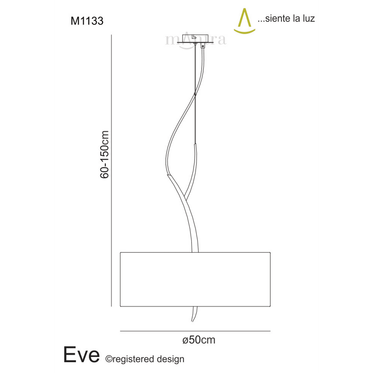Eve 3 Light Pendant Light in Anthracite with Black Round Shade