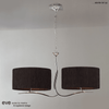 Eve Double Pendant Light in Chrome with Black Oval Shades