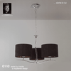 Eve Triple Pendant Light in Chrome with Black Round Shades