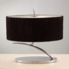 Eve Small Table Lamp in Chrome with Black Oval Shade