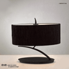 Eve Small Table Lamp in Anthracite with Black Oval Shade