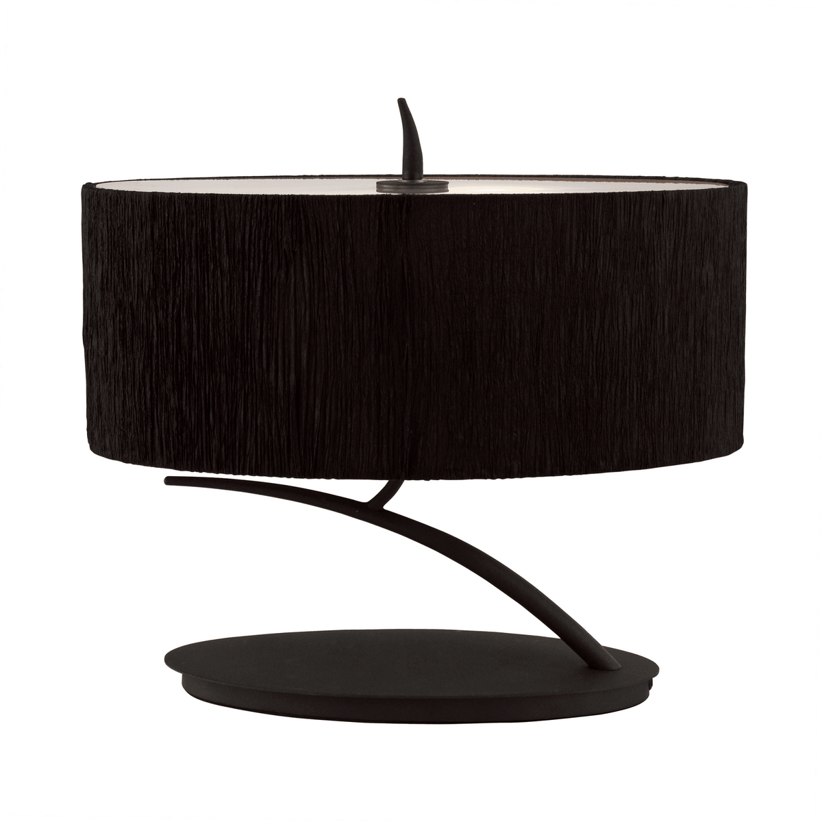 Eve Small Table Lamp in Anthracite with Black Oval Shade