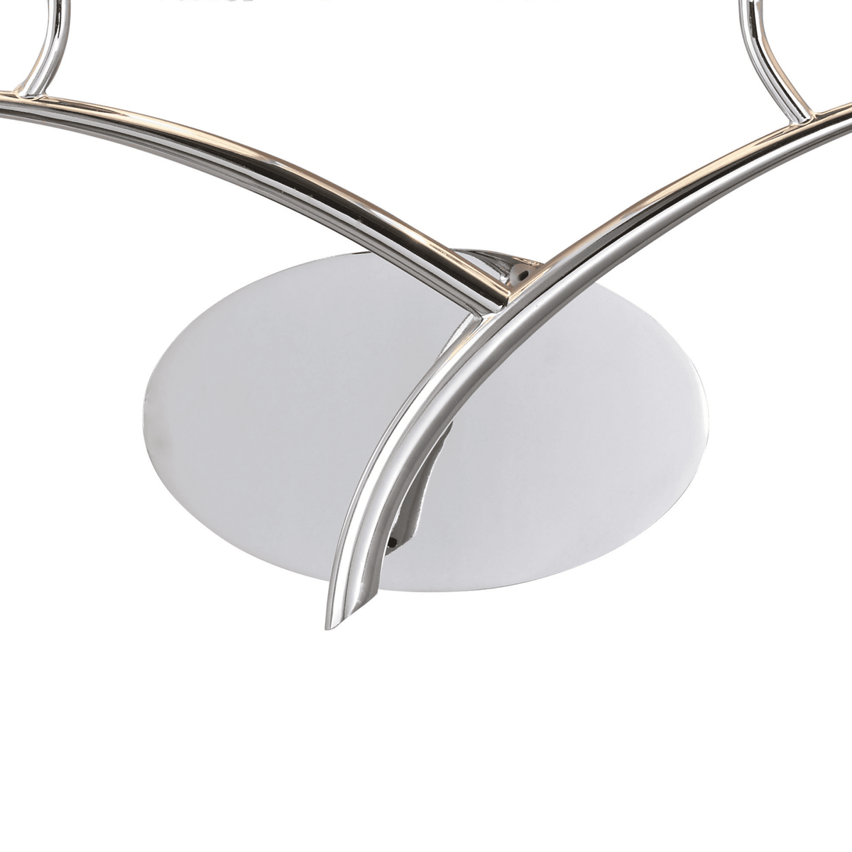 Eve Double Switched Wall Light in Chrome with Black Oval Shades