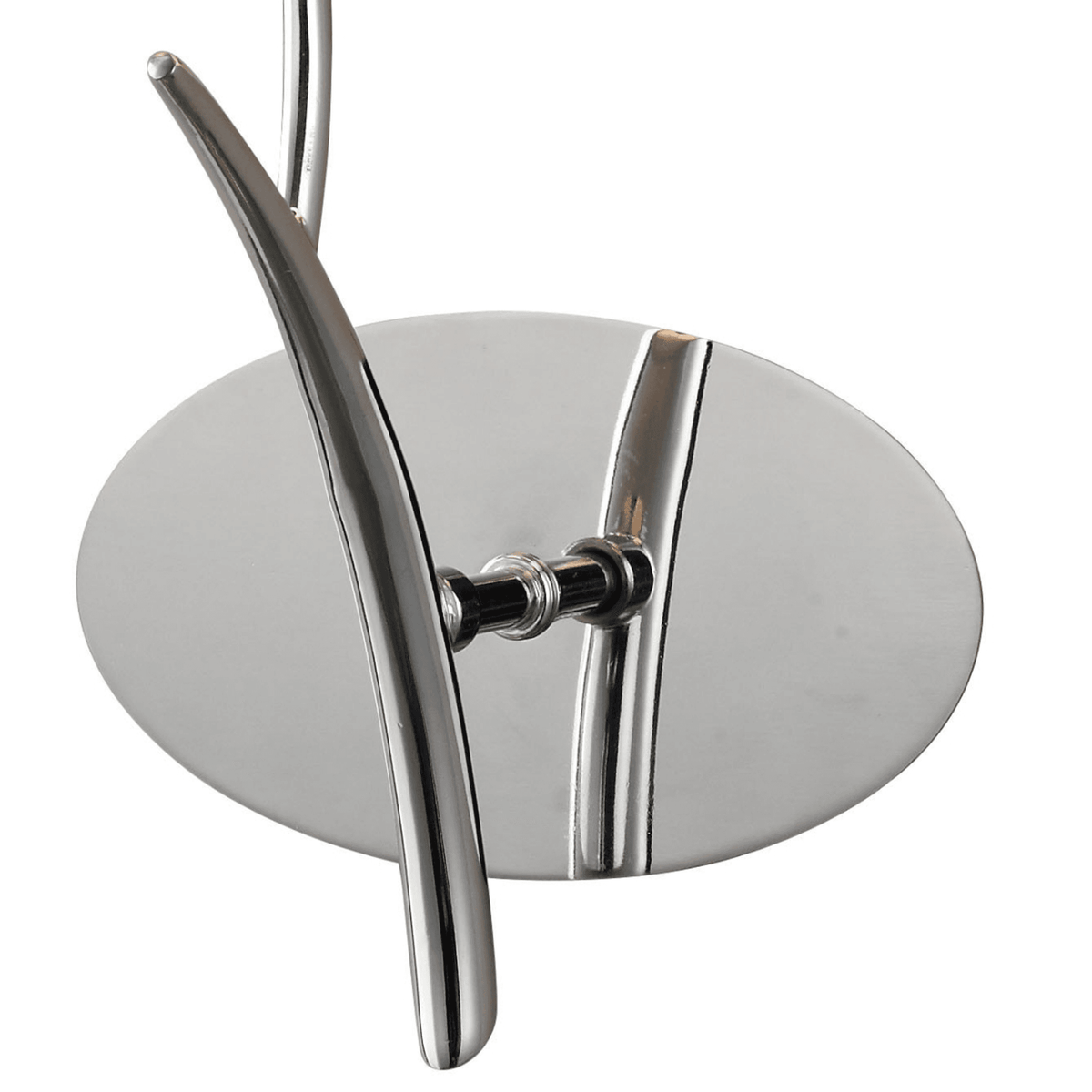 Eve Single Switched Wall Light in Chrome with White Oval Shade
