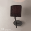 Eve Single Switched Wall Light in Anthracite with Black Oval Shade