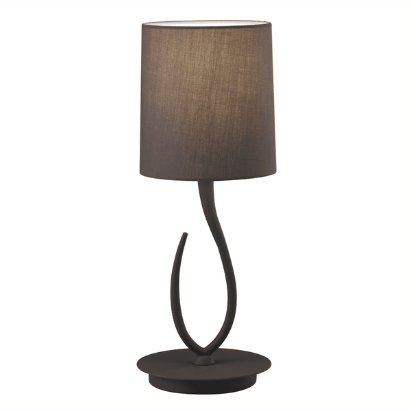 Lua Switched Small Table Lamp in Ash Grey