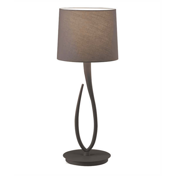Lua Switched Large Single Table Lamp in Ash Grey