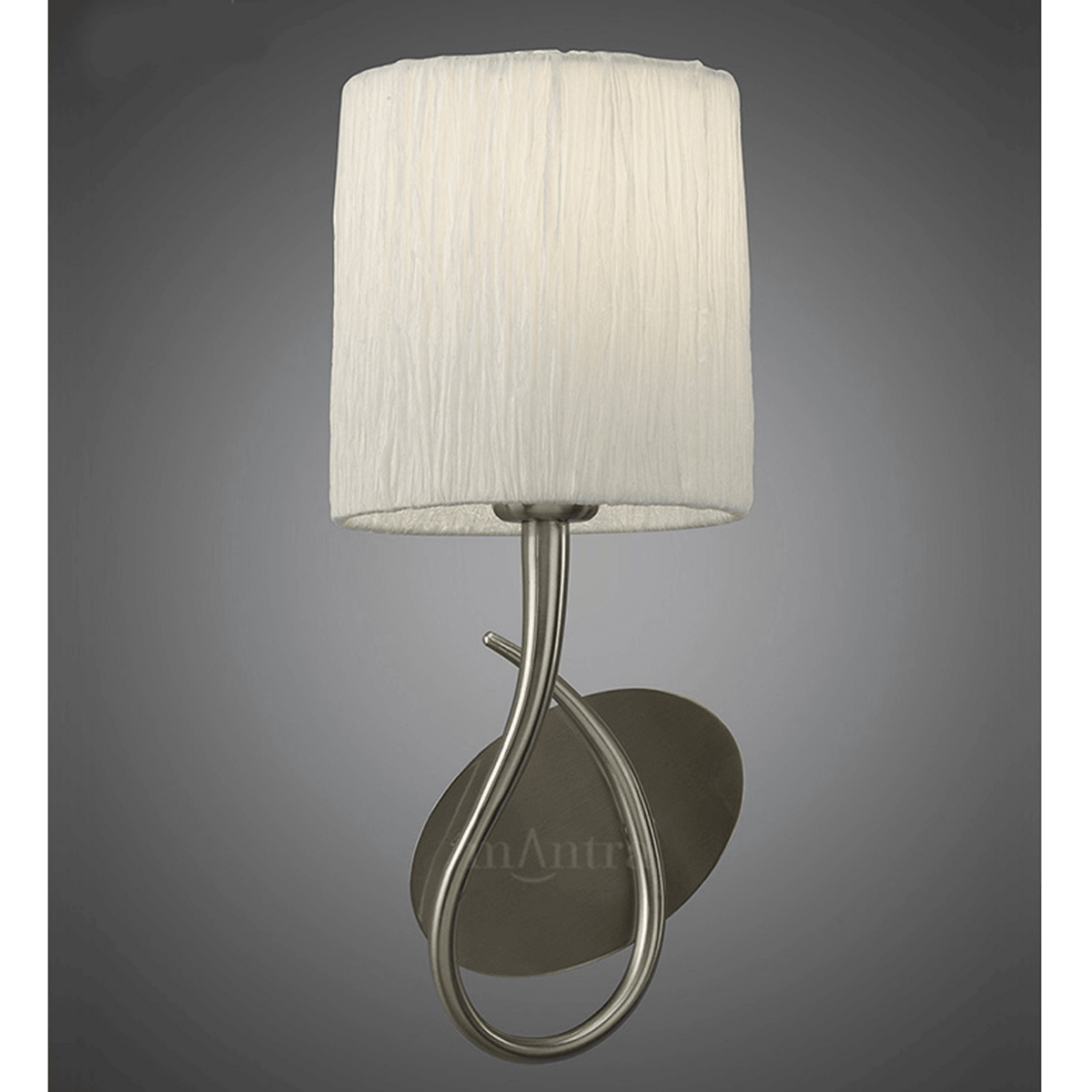 Lua Switched Single Wall Light in Satin Nickel
