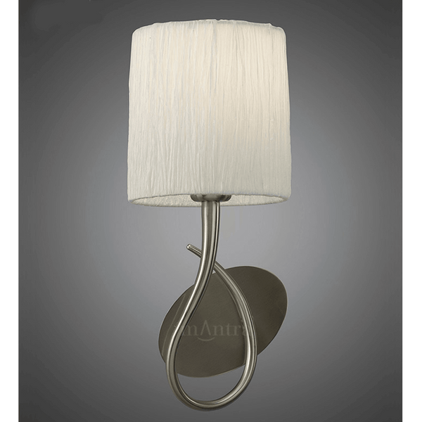 Lua Switched Single Wall Light in Satin Nickel