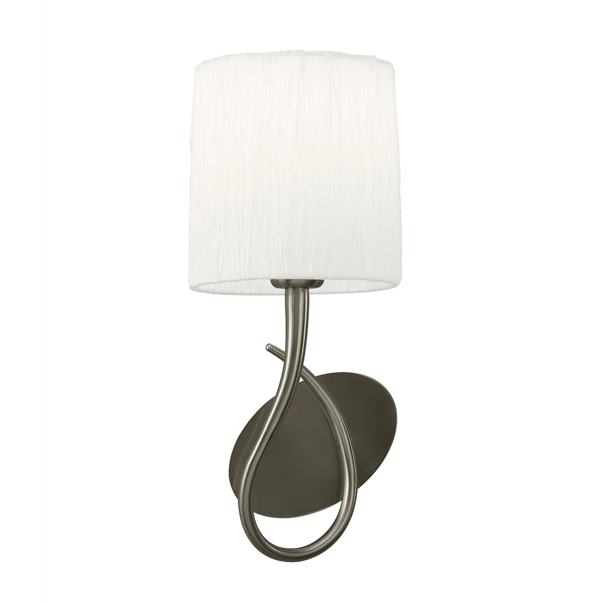 Lua Switched Single Wall Light in Satin Nickel