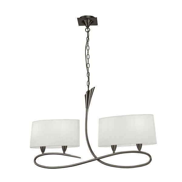 Lua Double Arm 4 Light Pendant in Satin Nickel