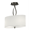 Lua Semi Flush 2 Light Ceiling Light in Satin Nickel