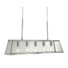 Voyager Five Light Lantern Bar Pendant in Chrome with Glass Panel