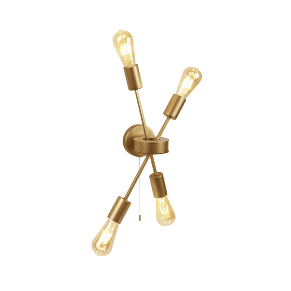 Circuit Four Light Wall Light in Matt Gold